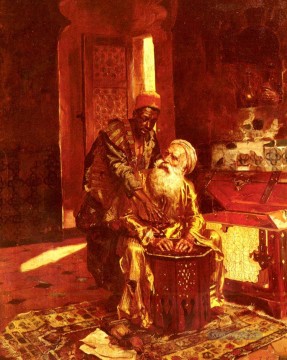 christus vertreibt geldwechsler tempel Ölbilder verkaufen - Der Geldwechsler Rudolf Ernst